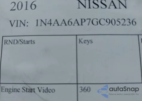 2016 Nissan Maxima 3.5 S from USA, damaged, VIN 1N4AA6AP7GC905236